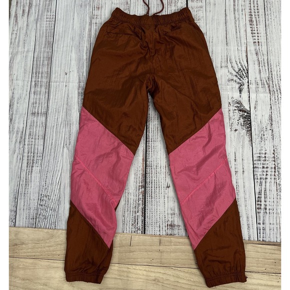 Vintage Champion Joggers Tracksuit Sweatpants Mens S Small Side Zipper Rust/Pink - Picture 5 of 12